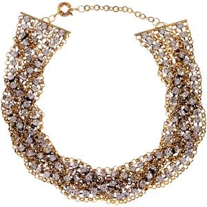 ABS by Allen Schwartz Gold Crystal Chain Necklace - NWOT